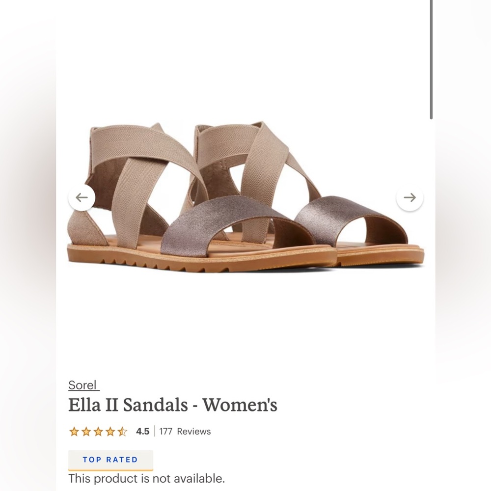 Sorel Ella Sandal - Taupe - Size 9